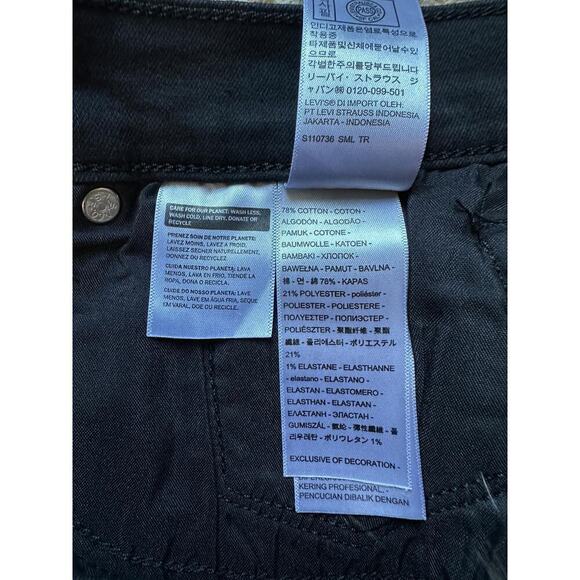 NWT Levi's Cotton Blend Mid-Rise Classic Straight Jeans Black Women's Size 22 M - Picture 9 of 14